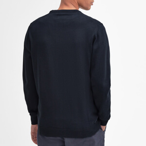 Barbour Pima Cotton Classic Navy Crew Neck Jumper